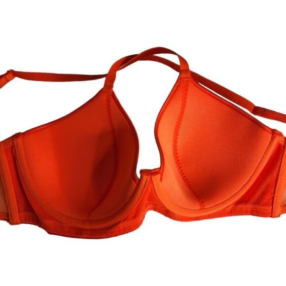 Savage X Fenty Sharp Satin Bra Spicy‎ Orange Size 38C - Picture 7 of 12